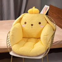 Sanrio Plush Cushion Cartoon Cinnamoroll Half Surrounded Kuromi Backrest Dormitory Office Non-slip Chair Cushion - Lusy Store LLC