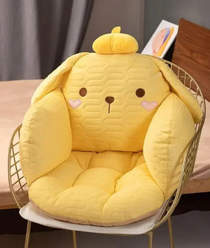 Sanrio Plush Cushion Cartoon Cinnamoroll Half Surrounded Kuromi Backrest Dormitory Office Non-slip Chair Cushion - Lusy Store LLC