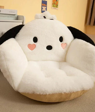 Sanrio Plush Cushion Cartoon Cinnamoroll Half Surrounded Kuromi Backrest Dormitory Office Non-slip Chair Cushion - Lusy Store LLC