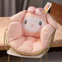 Sanrio Plush Cushion Cartoon Cinnamoroll Half Surrounded Kuromi Backrest Dormitory Office Non-slip Chair Cushion - Lusy Store LLC