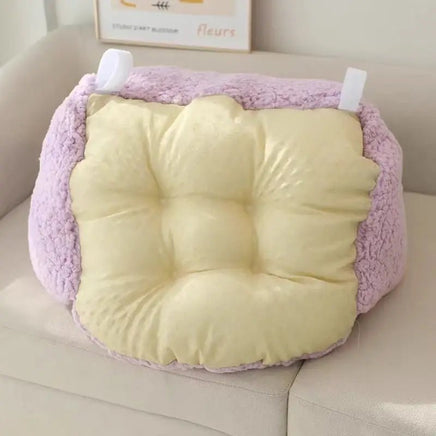 Sanrio Plush Cushion Hello Kitty Cinnamoroll Half Surrounded Kuromi Backrest Dormitory Office Non-slip Chair Cushion - Lusy Store LLC