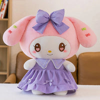 Sanrio Plush Doll Kawaii Princess Dress Kulomi Plush Toy Cute My Melody Sleeping Pillows Birthday Gifts - Lusy Store LLC