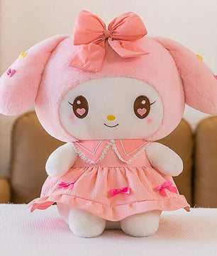 Sanrio Plush Doll Kawaii Princess Dress Kulomi Plush Toy Cute My Melody Sleeping Pillows Birthday Gifts - Lusy Store LLC