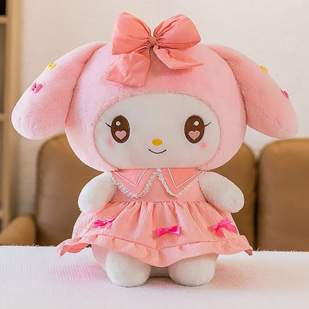 Sanrio Plush Doll Kawaii Princess Dress Kulomi Plush Toy Cute My Melody Sleeping Pillows Birthday Gifts - Lusy Store LLC