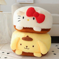 Sanrio Plush My Melody Doll Cute Lovely Lazy Man Sits On A Round Bottom Cushion Kawaii Toys - Lusy Store LLC