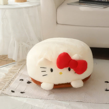 Sanrio Plush My Melody Doll Cute Lovely Lazy Man Sits On A Round Bottom Cushion Kawaii Toys - Lusy Store LLC