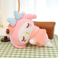 Sanrio Plush Sleeping Doll Japan Kawaii Fluffy My Melody Kuromi Soft Stuffed Dolls Gifts - Lusy Store LLC