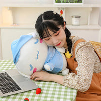 Sanrio Plush Sleeping Doll Japan Kawaii Fluffy My Melody Kuromi Soft Stuffed Dolls Gifts - Lusy Store LLC