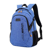 School Bag For Teenagers Men Laptop Backpacks Men Travel Bags Large Capacity Student Blue United States