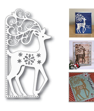 Scrolly Delightful Deer Love Metal Cutting Dies - Lusy Store
