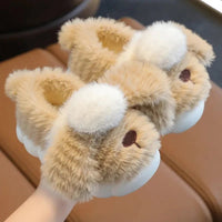 Shark Slipper Woman Childrens Cotton Indoor Shoes Warm Plush Fluffy Soft Cloud B3