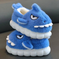 Shark Slippers Baby Shoes Child Angry Mother Kids Home Fur Slides Boy Girl Warm Plush Boot