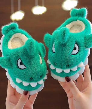 Shark Slippers Baby Shoes Child Angry Mother Kids Home Fur Slides Boy Girl Warm Plush Boot - Lusy Store LLC