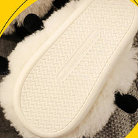 Sheep Slippers Creative and Cute Cartoon Animal Cotton Shoes Indoor Fluffy Fur Slides Kawaii