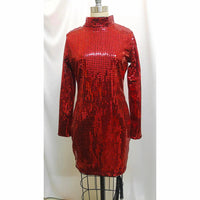 Short Prom Dresses Sequin Mini Dress Birthday Party Nightclub Fashion Dating Dress Hip Wrap Dress D409 - Lusy Store