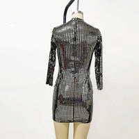 Short Prom Dresses Sequin Mini Dress Birthday Party Nightclub Fashion Dating Dress Hip Wrap Dress D409 - Lusy Store