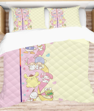 Sleep in Style with a Hello Kitty Bed Set Quilted Comfort Transform Your Bedroom with Sanrio - Lusy Store LLC
