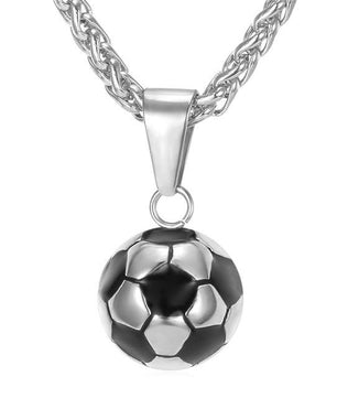 Soccer Necklaces Men Jewelry Gold Color Stainless Steel Fitness Football Sport - Lusy Store