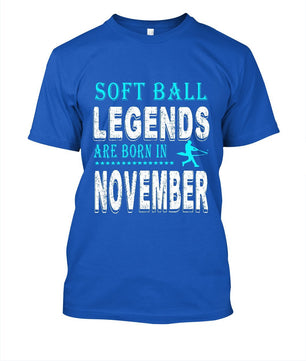 Softball legend are born in november Clothes t shirt men - Lusy Store