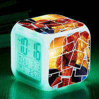 Spiderman Alarm Clock For Kids Bedroom Digital LED 7 Changed Night Light Thermometer Spiderman - Lusy Store