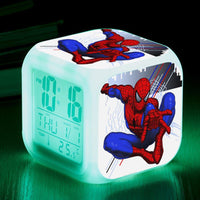 Spiderman Alarm Clock For Kids Bedroom Digital LED 7 Changed Night Light Thermometer Spiderman T01 - Lusy Store