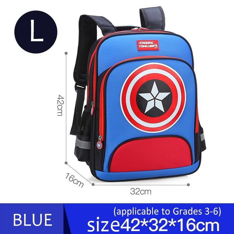 Spiderman Backpack Children Schoolbags Superhero Captain America Backpacks Boy B108 - Lusy Store