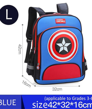 Spiderman Backpack Children Schoolbags Superhero Captain America Backpacks Boy B108 - Lusy Store