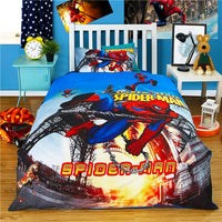 Spiderman Bed Set New Navy Blue Duvet Cover Bed Sheet D586 - Lusy Store