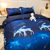 Spring Bedding Set Bed Linens Kids Bedroom Sets D615 Dark Blue