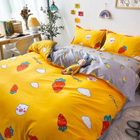 Spring Bedding Set Bed Linens Kids Bedroom Sets D615 Orange