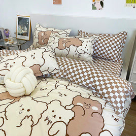 Spring Bedding Set Bed Linens Kids Bedroom Sets D615 White