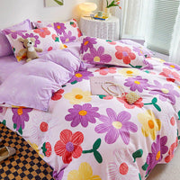 Spring Bedding Set Bed Linens Kids Bedroom Sets D615 Purple