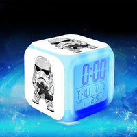 Star Wars Alarm Clock Digital LED Klok Relogio De Mesa Wake Up Watch White 8cm x 8cm x 8cm