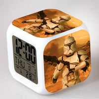 Star Wars Alarm Clock Digital LED Klok Relogio De Mesa Wake Up Watch Yellow 8cm x 8cm x 8cm