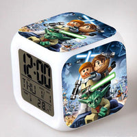 Star Wars Alarm Clock Digital LED Klok Relogio De Mesa Wake Up Watch Pale Blue 8cm x 8cm x 8cm