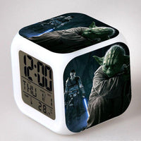 Star Wars Alarm Clock Digital LED Klok Relogio De Mesa Wake Up Watch Black 8cm x 8cm x 8cm