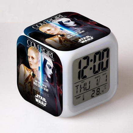 Star Wars Alarm Clock Digital LED The Force Awakers Wake Up Light Plastic - Lusy Store