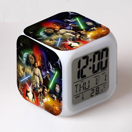 Star Wars Alarm Clock Digital LED The Force Awakers Wake Up Light Plastic - Lusy Store