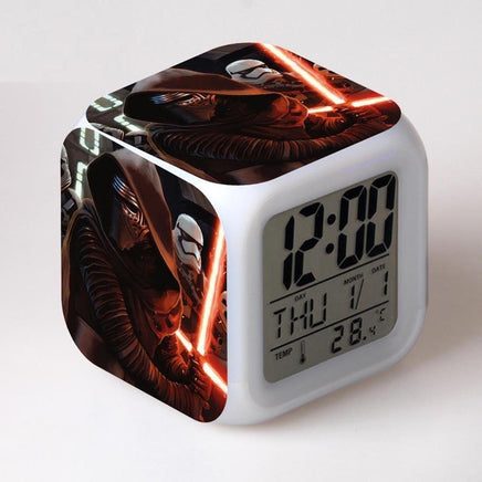 Star Wars Alarm Clock Digital LED The Force Awakers Wake Up Light Plastic - Lusy Store