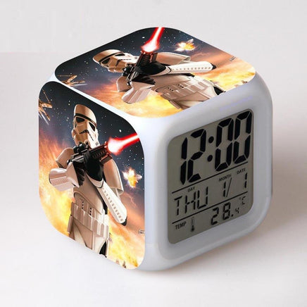 Star Wars Alarm Clock Digital LED The Force Awakers Wake Up Light Plastic - Lusy Store