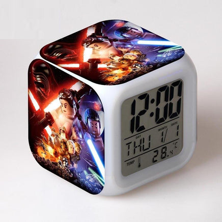 Star Wars Alarm Clock Digital LED The Force Awakers Wake Up Light Plastic - Lusy Store