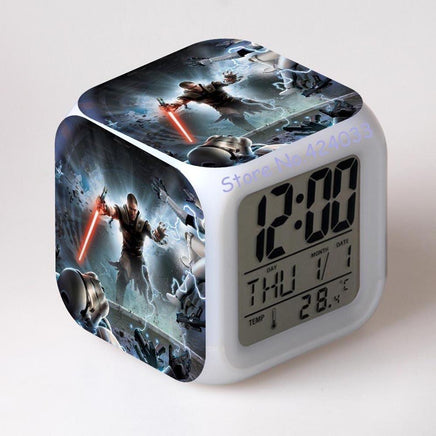 Star Wars Alarm Clock Digital LED The Force Awakers Wake Up Light Plastic K202 - Lusy Store