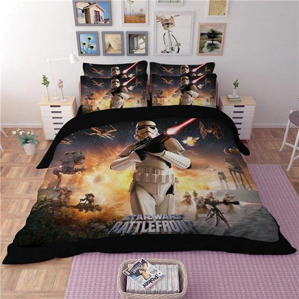 Star Wars Bedding 3D Luxury Black Bedding Set - Lusy Store