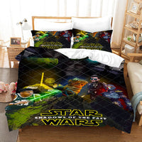 Star Wars Bedding Babu Frik Green Duvet Covers Comforter Set Quilted Blanket Bedlinen LS22752 - Lusy Store