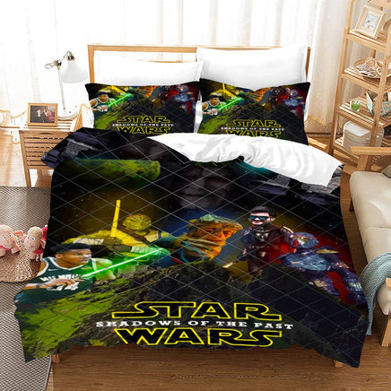 Star Wars Bedding Babu Frik Green Duvet Covers Comforter Set Quilted Blanket Bedlinen LS22752 - Lusy Store