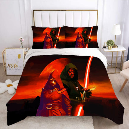Star Wars Bedding Darth Sidious Black Red Duvet Covers Comforter Set Quilted Blanket Bedlinen LS22741 - Lusy Store