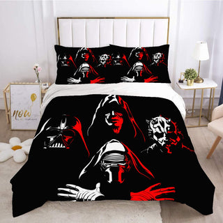 Star Wars Bedding Darth Sidious Black Red Duvet Covers Comforter Set Quilted Blanket Bedlinen LS22745 - Lusy Store