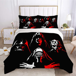 Star Wars Bedding Darth Sidious Black Red Duvet Covers Comforter Set Quilted Blanket Bedlinen LS22745 - Lusy Store