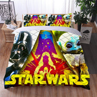 Star Wars Celebration 2022 Star Wars Bedding Colorful Duvet Covers Comforter Set Quilted Blanket Bedlinen LS22772 - Lusy Store