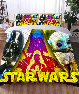 Star Wars Celebration 2022 Star Wars Bedding Colorful Duvet Covers Comforter Set Quilted Blanket Bedlinen LS22772 - Lusy Store